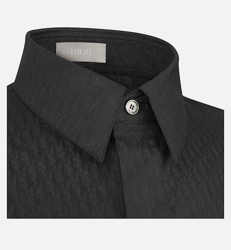 chemise dior oblique homme|Chemise Dior Oblique Jacquard de coton noir .